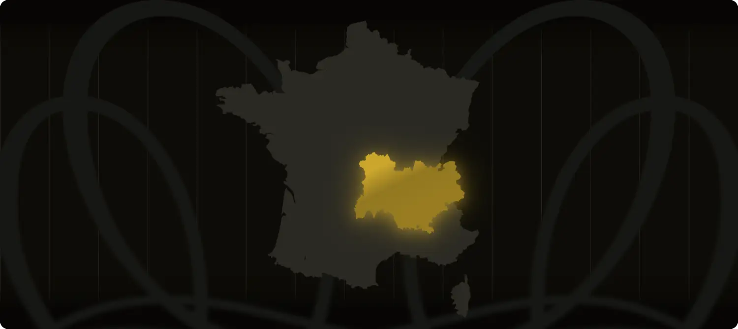Carte de la région Auvergne-Rhône-Alpes
