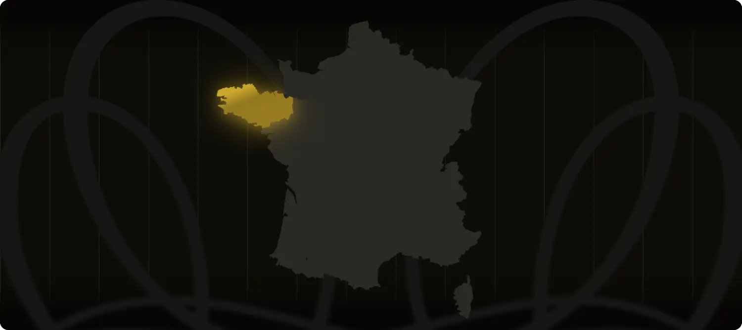 Carte de la région Bretagne