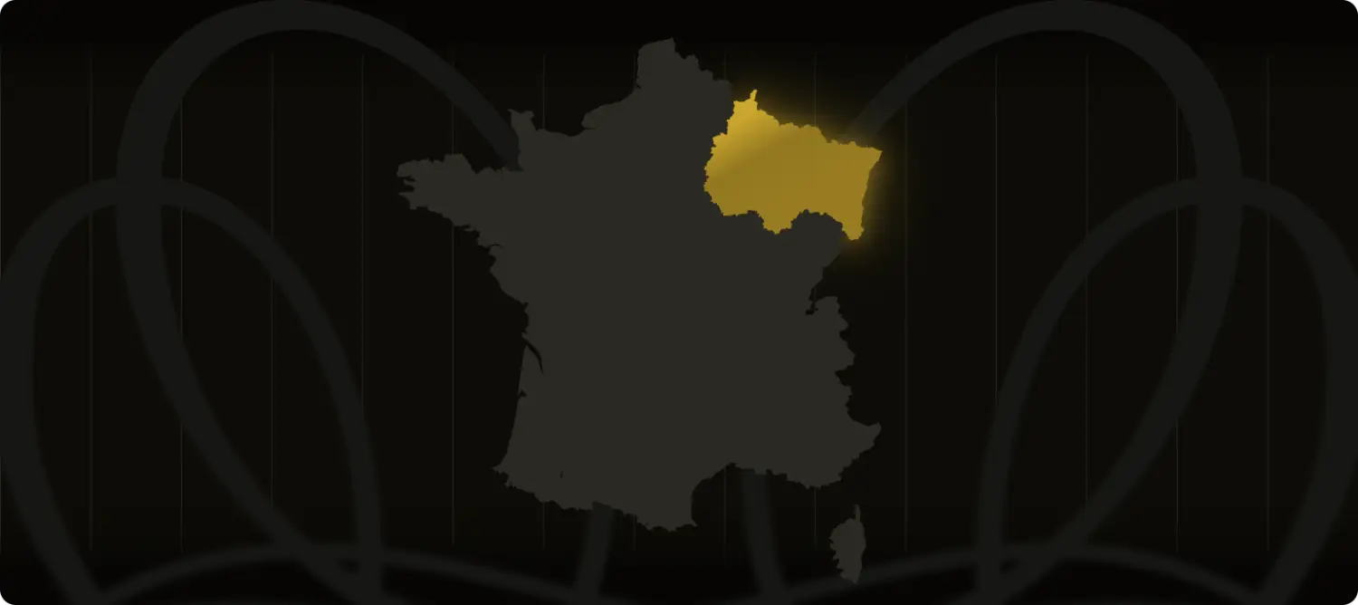 Carte de la région Grand Est