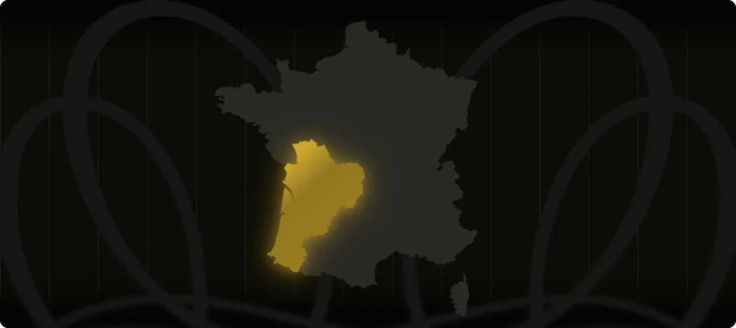 Carte de la région Nouvelle-Aquitaine